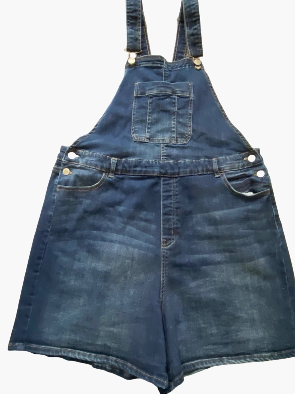 Grande Beach Club Denim Stretch Casual Beach Summer Short Overalls-Sz-1X